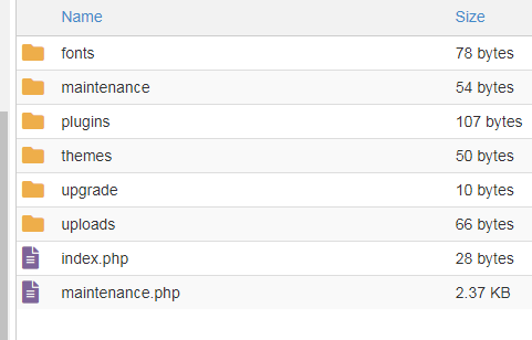 WP-Content folder is one of the components of a website.